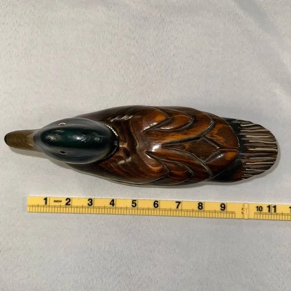 Mallard Duck Solid Wood Signed by Creator Leo Kappy Vintage Beautiful Decoy - Picture 9 of 10